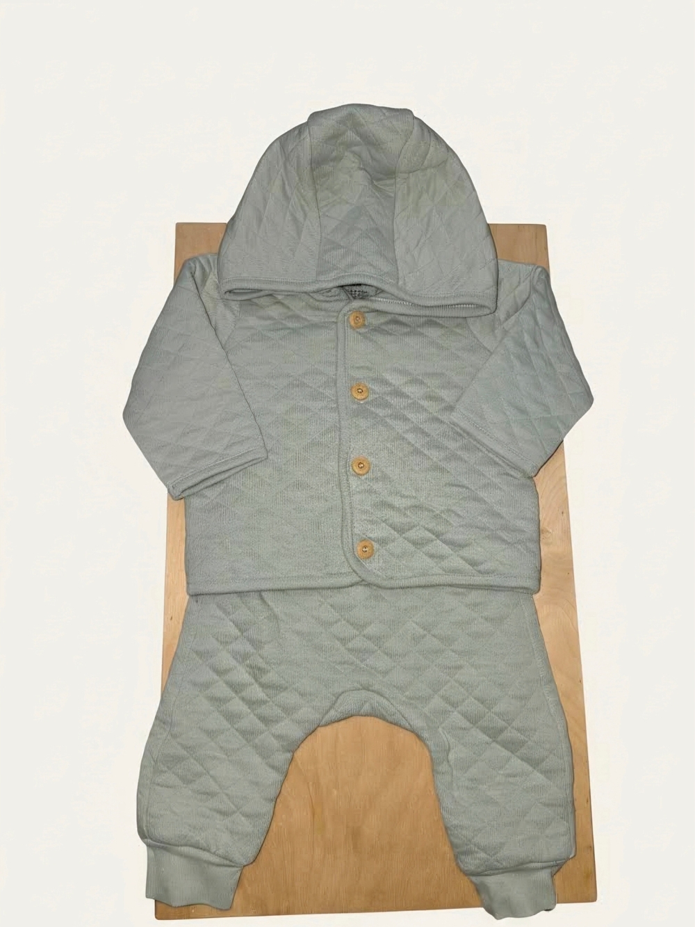 H&M Sage Green Quilted Jogger Set